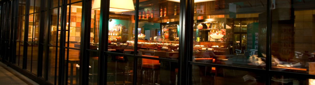 Restaurant Exterior looking into the dining room